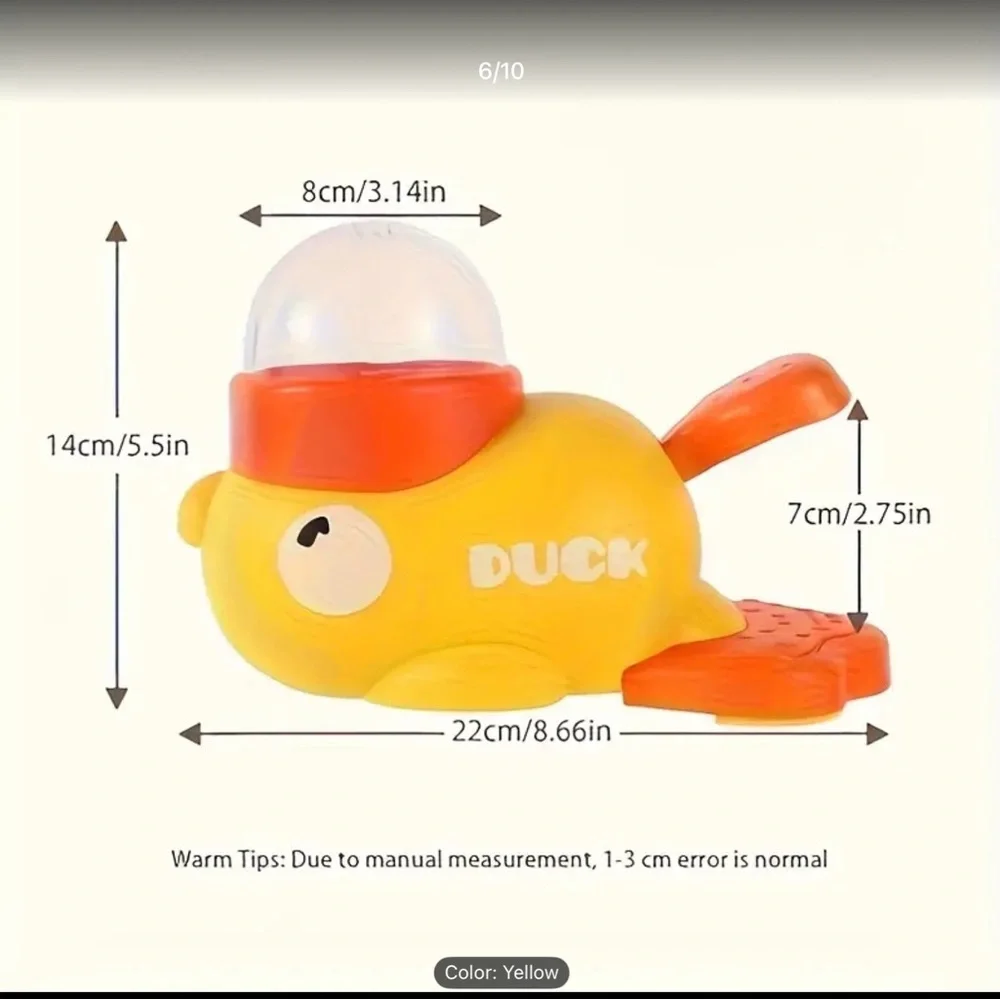 Yellow Duckling Cat Dog Interactive Food or Treat Dispenser